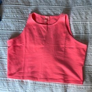 LF Bright Pink Crop Top NWOT